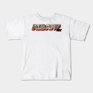 Albany New York Big Letter Kids T-Shirt